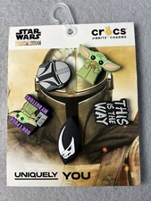 CROCS Jibbitz Charms 5-Pack Star Wars Mandalorian Yoda BRAND NEW