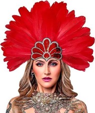 Showgirl Flapper Headband Carnival Party Feather Headband SAMBA Feather Headpiec
