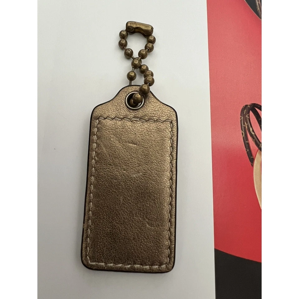 Coach Bag Charm Purse Charm Keychain Fob Key Ring Gold Tone - Image 3 of 4
