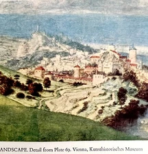 Landscape Detail Coastal Albrecht Durer 1950 Art Plate Print Phaidon DWX4A