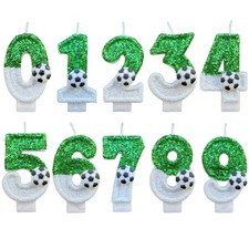 Candele calcio glitter decorazioni torta creativa candele compleanno