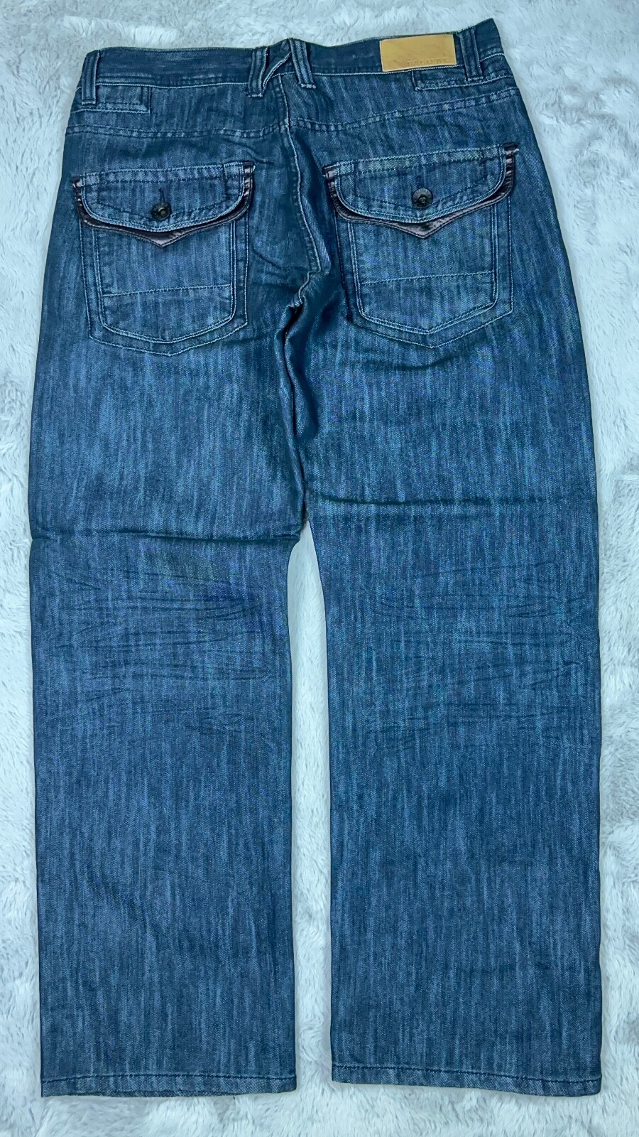 Halifax Jeans Mens 34x30 Dark Blue Skater Baggy Y2K Loose Southpole