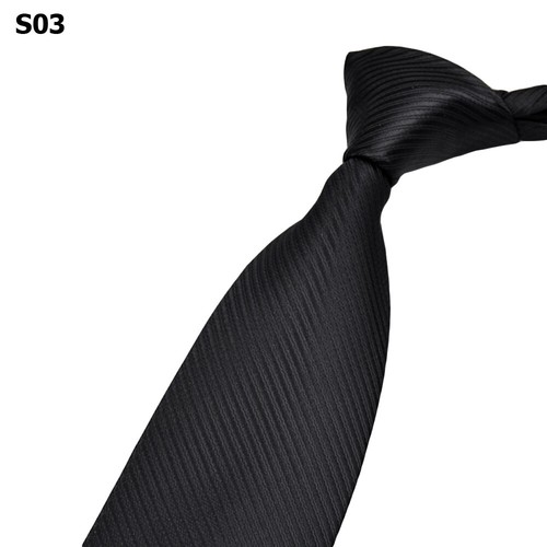 Men Solid Stripe 8CM Wide Necktie Wedding Party Formal Business Neck Wear Tie - Picture 2 of 12