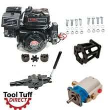 Log Splitter Build Kit: 7.5 hp E-Start Eng, 11 GPM, Adj. Valve, Mount, Coupler