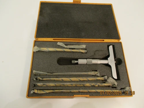 SET OF VINTAGE ANALOGUE DEPTH GAUGES by MITUTOYO, JAPAN in EXCELLENT CONDITION