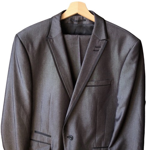 Skopes Grey 3 Piece Suit Jacket 44L Waistcoat 44R Slim Fit Trousers W38 L33 - Picture 3 of 24
