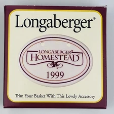 Longaberger basket Tie-On “Homestead” 1999 Vintage NEW in box handmade in USA