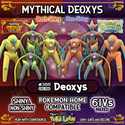   Pokemon Scarlet Violet   Deoxys   Shiny 6IV Mythical   Home Compatible  