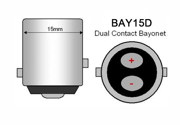 BAY15D/BA15D LED Light Marine lights Boat Bulb 33-2835 12V 3W Ceramics Lamp - Image 3 of 4