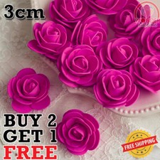 50/100 Foam Mini Roses WHOLESALE Heads Buds Small Flowers Wedding Home Party UK