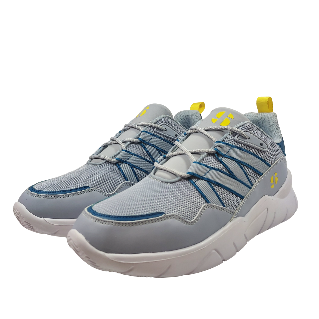 SAOLA Sports Illustrated Uomo 8.5 NUOVO Msniko J Imbottito Ultra Lite Sneaker Grigio Blu