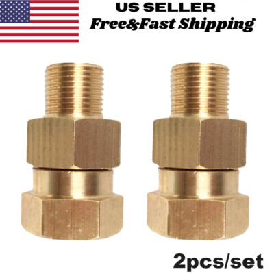 #ad 2Pcs Pressure Washer 3 8quot; Male to Female NPT Brass Swivel Coupler 3200 PSI $19.53
