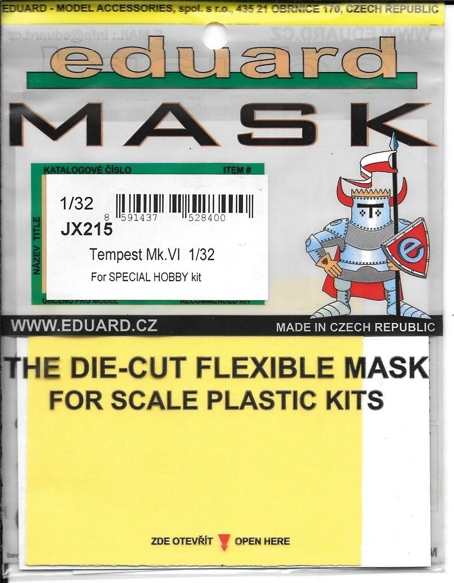 Eduard 1/32 Scale Masks for Tempest Mk. VI for Special Hobby - JX215 Eduard 1/32 Scale Masks for Tempest Mk. VI for Special Hobby - JX215
