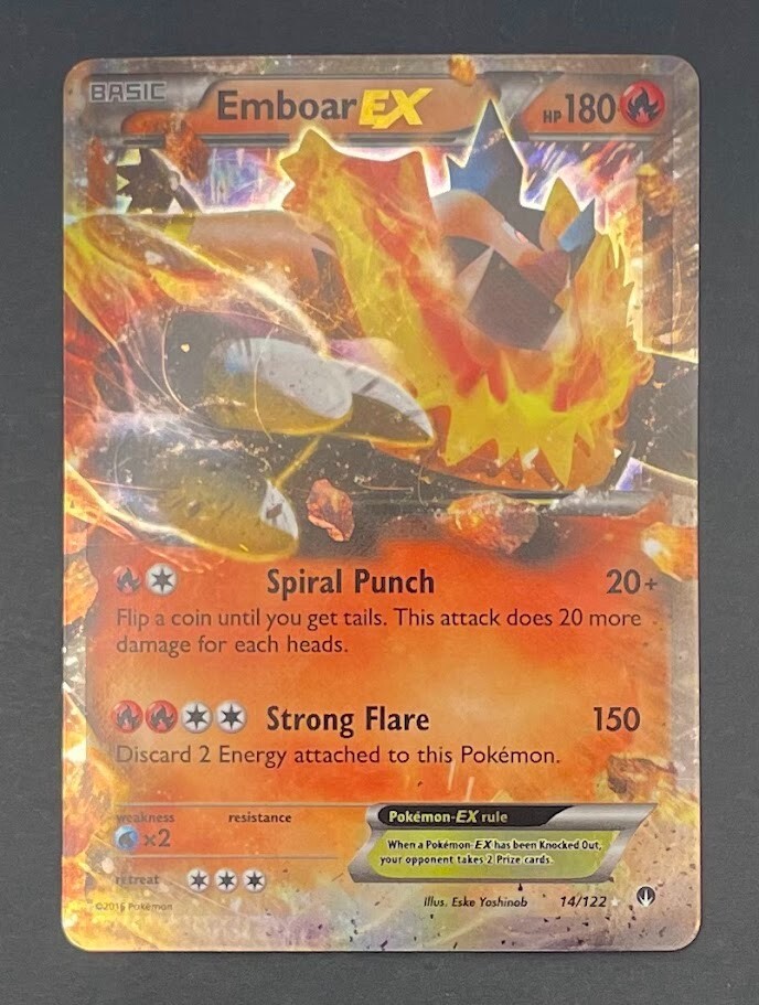 Pokémon Card Emboar EX 14/122 BREAKpoint - Lightly Played