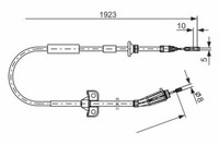 2X Seilzug, Feststellbremse Hinten Links Rechts Bosch 1 987 477 999 FüR Volvo