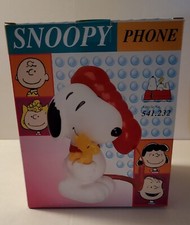 Vintage Peanuts Snoopy  Woodstock landline phone with bank - NEW IN BOX