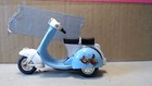 Dave Shantou 4.5” Heavy Gauge Pullback Toy Scooter moped Die Cast Blue & White