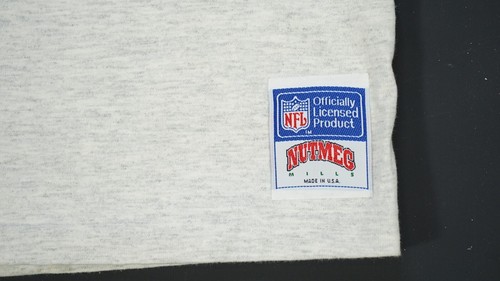 Rare Vintage NUTMEG Chicago Bears Front Patch NFL Football T Shirt 90s Gray SZ M - Picture 2 of 11