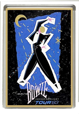 David Bowie Serious Moonlight Tour 1983 - Fridge Magnet Jumbo 90mm x 60mm