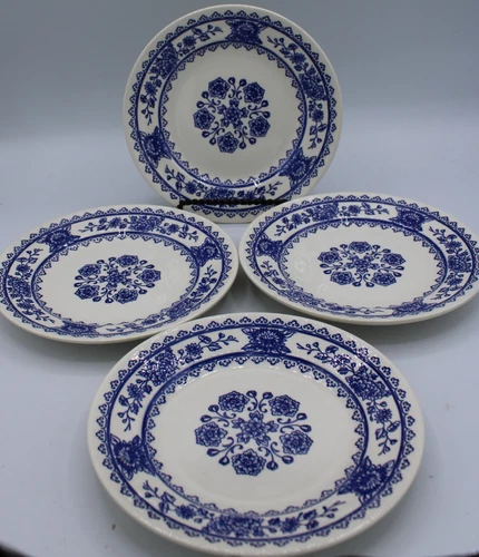 Vintage Royal China Vendome Hampshire Dessert/Bread Plate (Set of 4) Blue USA