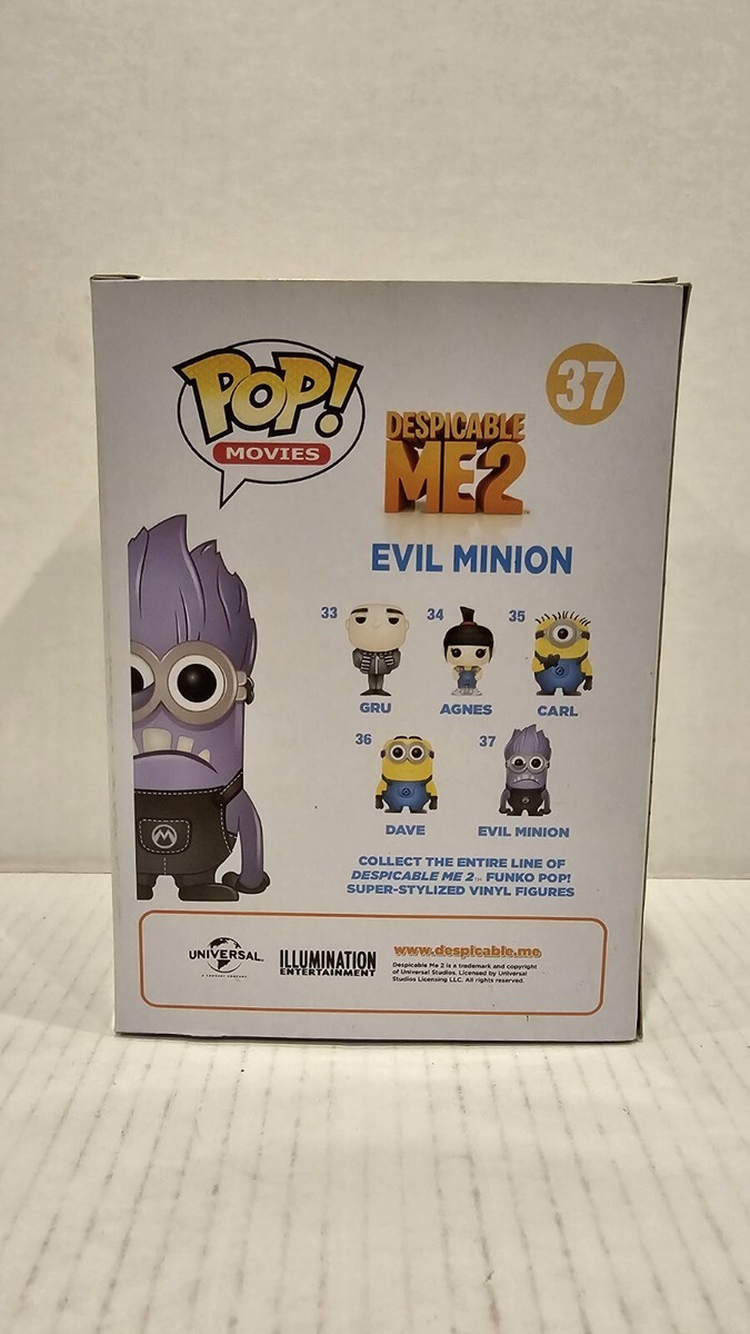 Funko Pop! Vinyl Despicable Me 2 Evil Minion 37 **NICE BOX** With