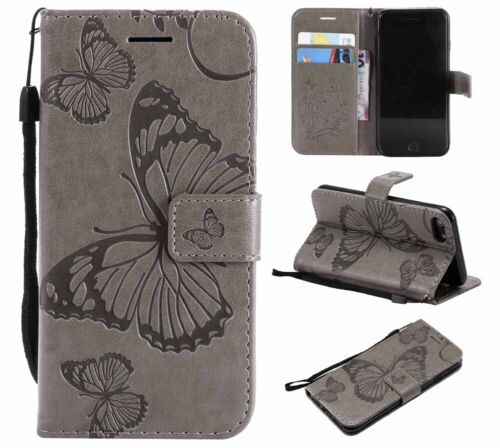 For iPhone SE 2020 2nd 3rd Gen 2022 Wallet Card Holder Leather Phone Case Cover - Picture 26 of 47