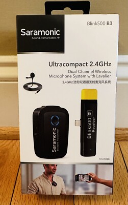 NEW Saramonic Blink 500 B3 Ultracompact 2.4 GHz Dual Channel Wireless Microphone