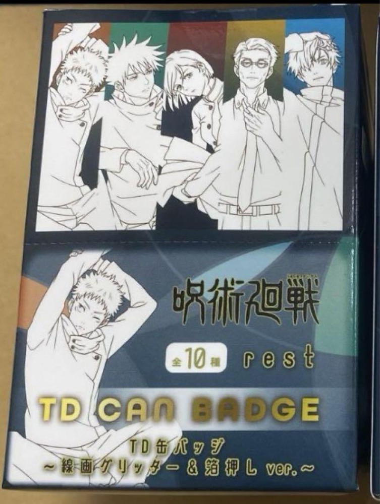 Jujutsu Kaisen Can Badge  Rest Can Badge Glitter Foil Stamping Complete Box Plaz