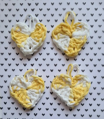 Crochet Hearts ~ Set Of 4