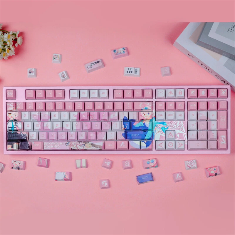 Blue Archive Takanashi Hoshino Mechanical Keyboards Thermal Sublimation Keycaps - Image 2 of 4