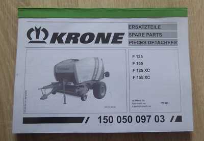 Krone Round Baler F125 + F155 (XC) Spare Parts Catalogue