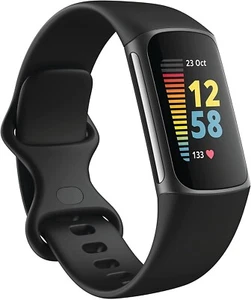 Charge de l'appareil 5 Fitness Tracker Steel Smart Watch Heart Rate Sleep Monitor Noir