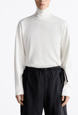 Limited Edition Zara Man Oyster White High neck top long sleeve