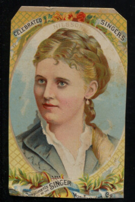 Celebrated Singers Vintage Singer Sewing Machine Trading Card Nilsson