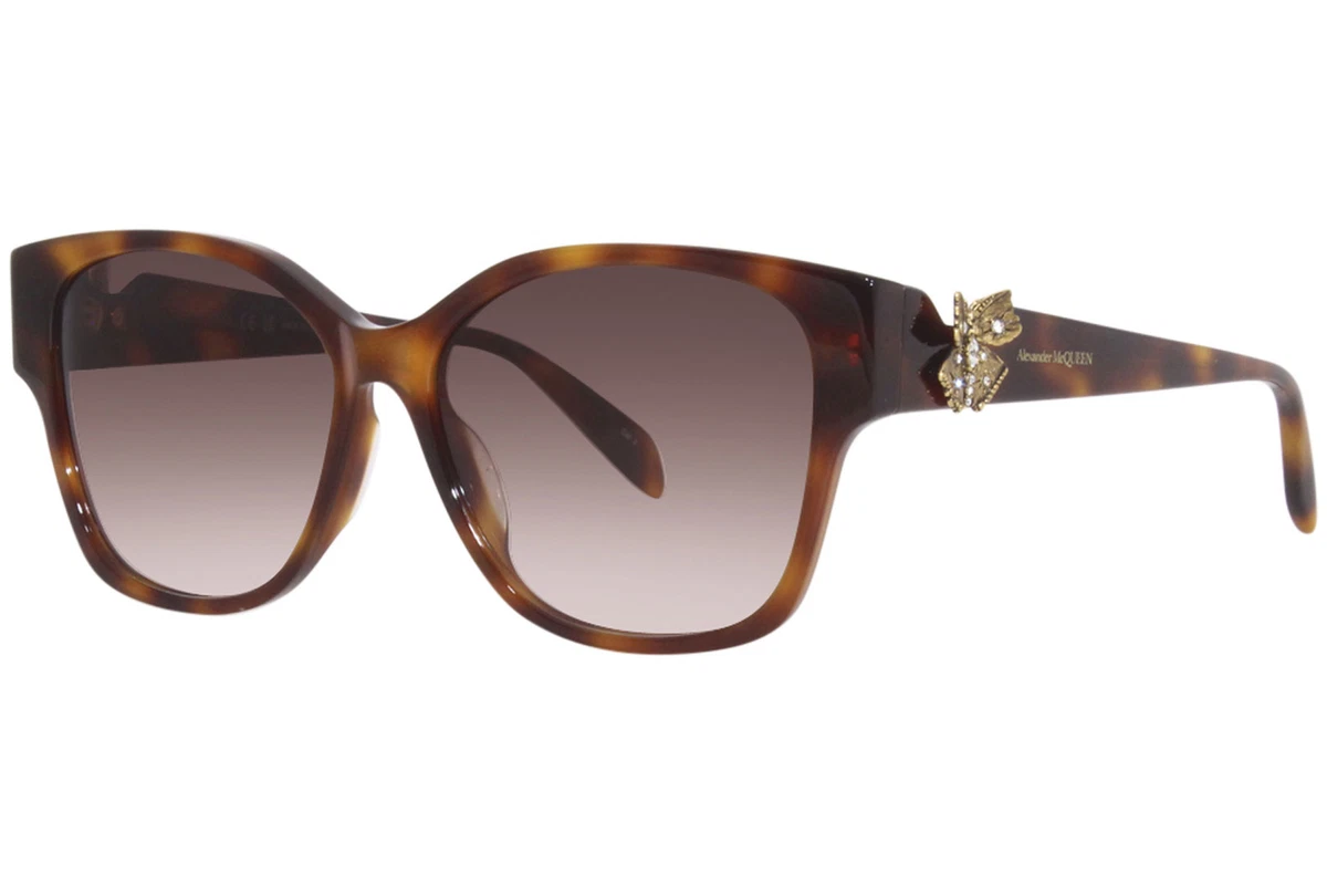 ALEXANDER MCQUEEN AM0420S 002 Brown Havana Frame‎ w/ Brown Gradient Sunglasses Alexander McQueen Sunglasses AM0299S 002 Dark Havana Brown  main image 2