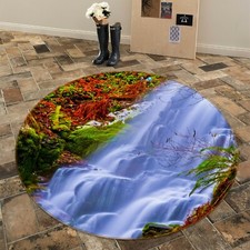 3D Waterfall Tree NAO6067 Game Rug Mat Elegant Photo Carpet Mat Fay