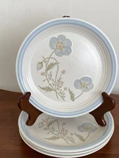 Set Of 4 Salad Dessert 7 1/2 Inches Plates Genuine Stoneware Morning Glory Japan