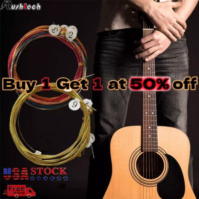 1-6 Sets Guitar Strings 6-36PCS Replacement Steel String for Acoustic Guitar US