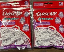 Precision Dental Floss Picks by Closeup 60ct  2 packs Bx2