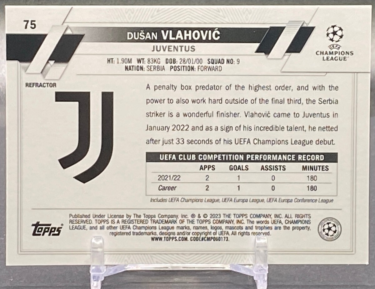 2022-23 Topps Chrome UEFA Club Competition #75 DUSAN VLAHOVIC