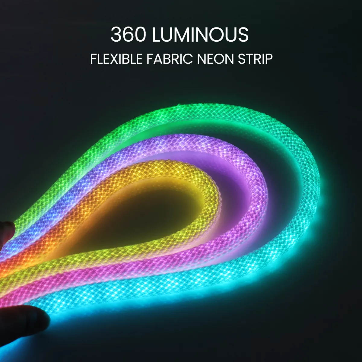 WS2812B WS2811 Round Neon LED Strip 360 Smart RGB Flexible Light