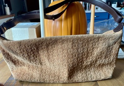 バッグ CELINE C MACADAM SUEDE ONE SHOULDER BAG Celine One-Shoulder Bag C Macadam Suede Leather Brown Beige