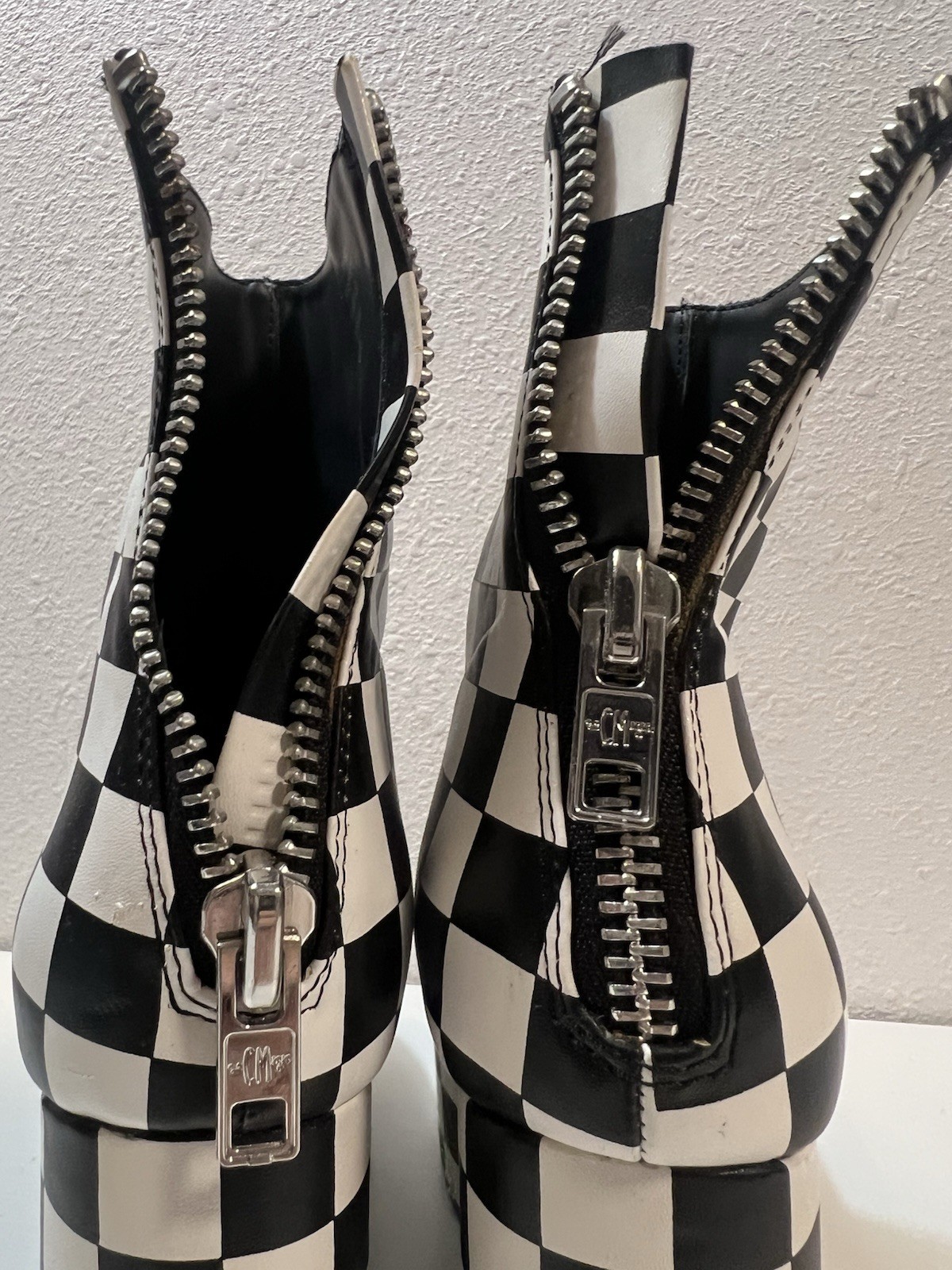 Current Mood Boots 9 Checkered Platform Ankle Boo… - image 19