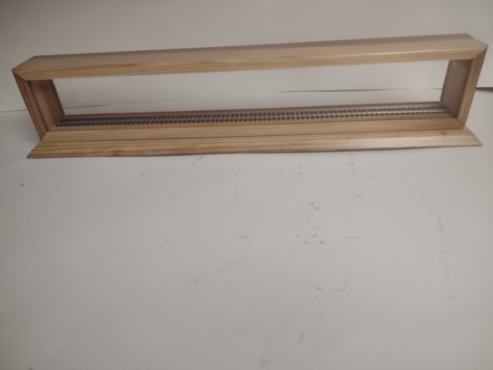 Model Trains Display Case HO Scale. Two Tone Red Wood.