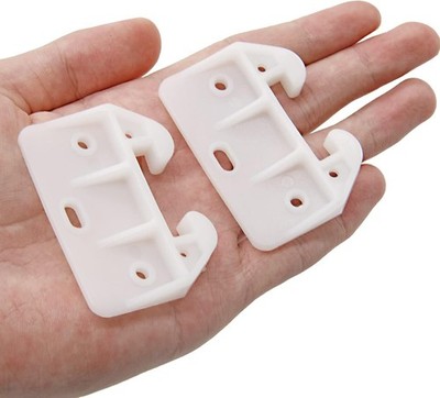 10 Pieces White Plastic Drawer Guides Rear Drawer Replacement Guides Brackets, D