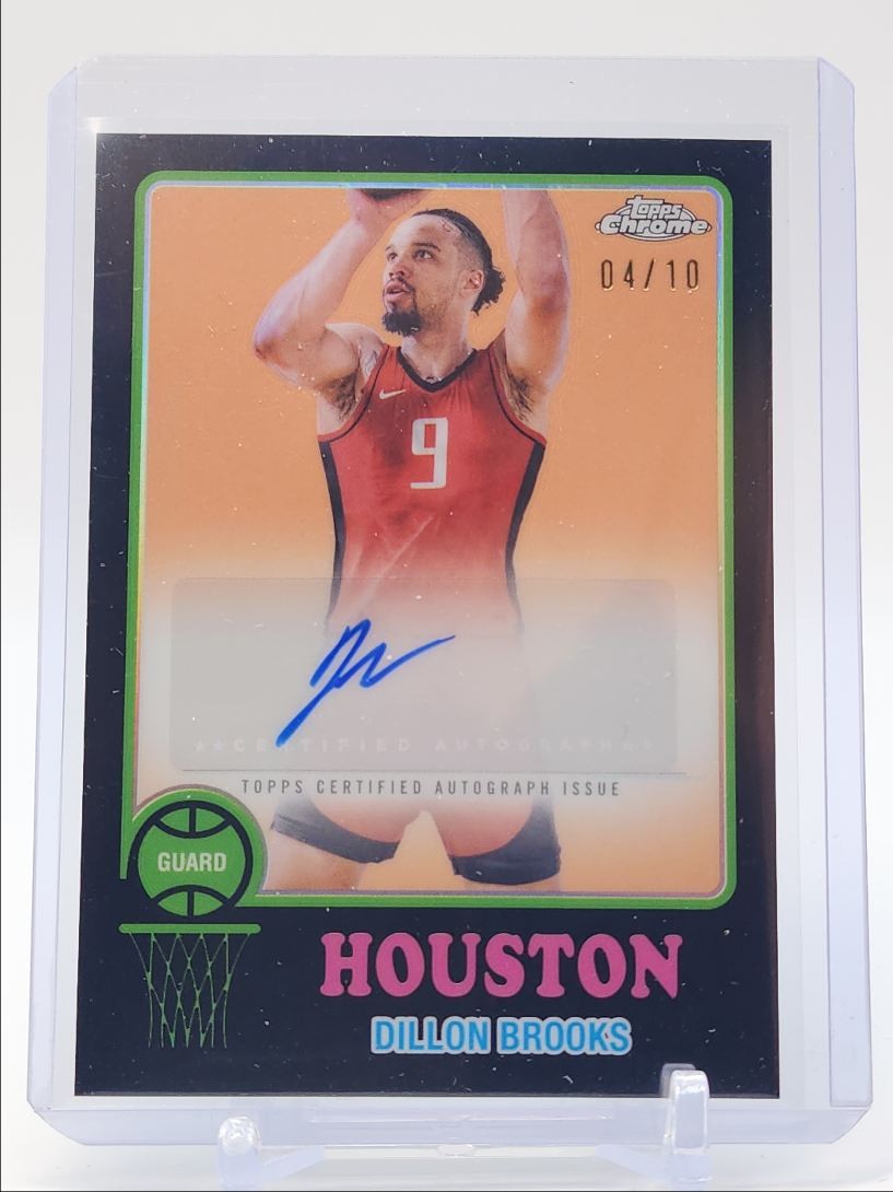 DILLON BROOKS 2024-25 TOPPS CHROME 1973 TOPPS AUTOGRAPH BLACK AUTO /10 Q2277
