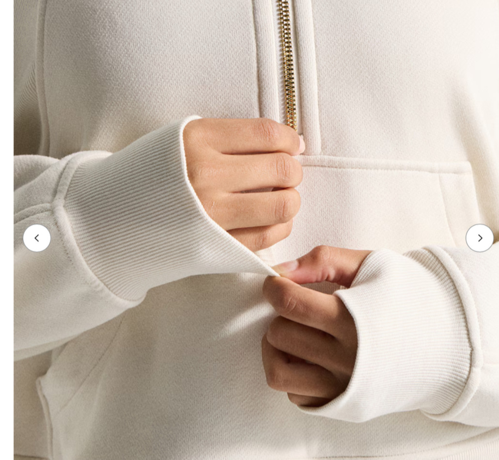 NWT Women LULULEMON LA DODGERS Light Ivory Scuba Oversized Half Zip Hoodie XS/S image 9