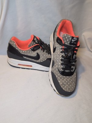 Nike Air Max 1 Premium Polka Dot Black Crimson 705282-002 Mens 12.5 Sneaker