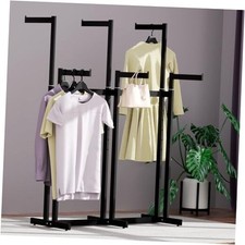Clothing Racks - Heavy Duty Garment Racks Metal for Retail Display 6Arm Black