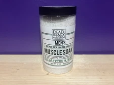 Dead Sea Collection 37 Oz Men's Muscle Soak Bath Salts~ Eucalyptus & Mint